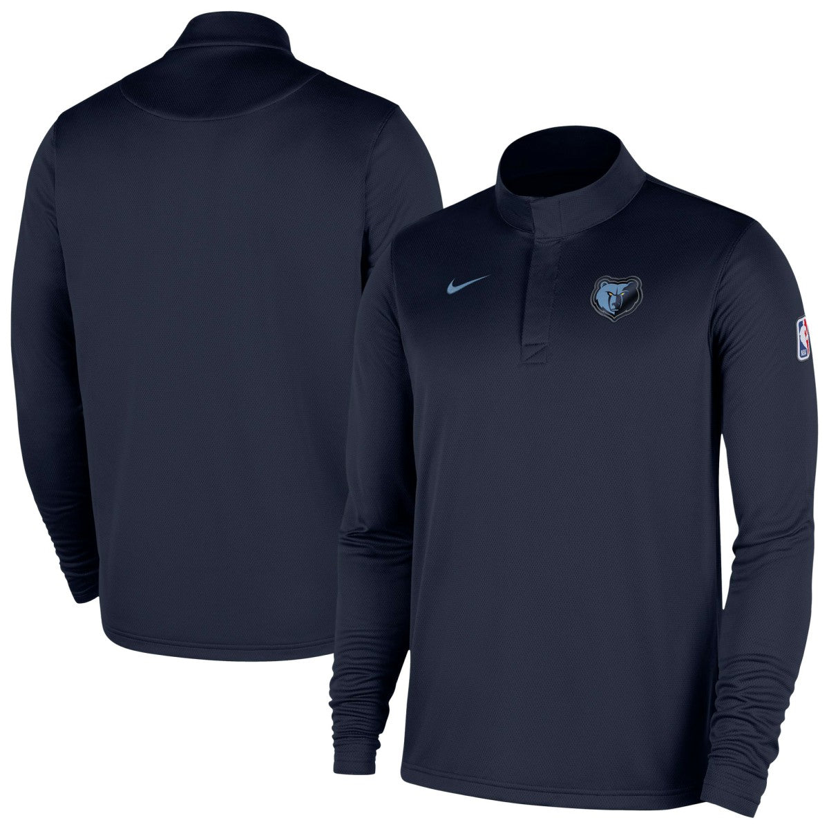 Navy Memphis Grizzlies 2025/26 Authentic Coaches Quarter-Zip Dri-Fit Top | NBA