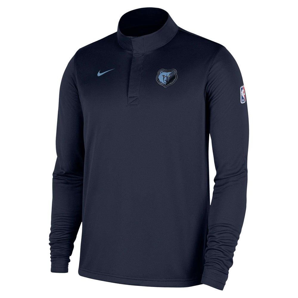 Navy Memphis Grizzlies 2025/26 Authentic Coaches Quarter-Zip Dri-Fit Top | NBA
