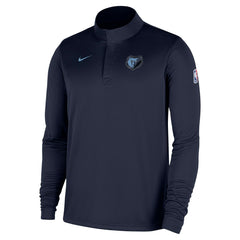 Navy Memphis Grizzlies 2025/26 Authentic Coaches Quarter-Zip Dri-Fit Top | NBA
