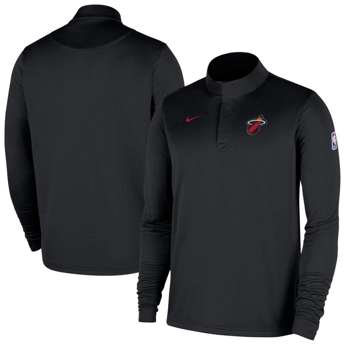 Black Miami Heat 2025/26 Authentic Coaches Quarter-Zip Dri-Fit Top | NBA