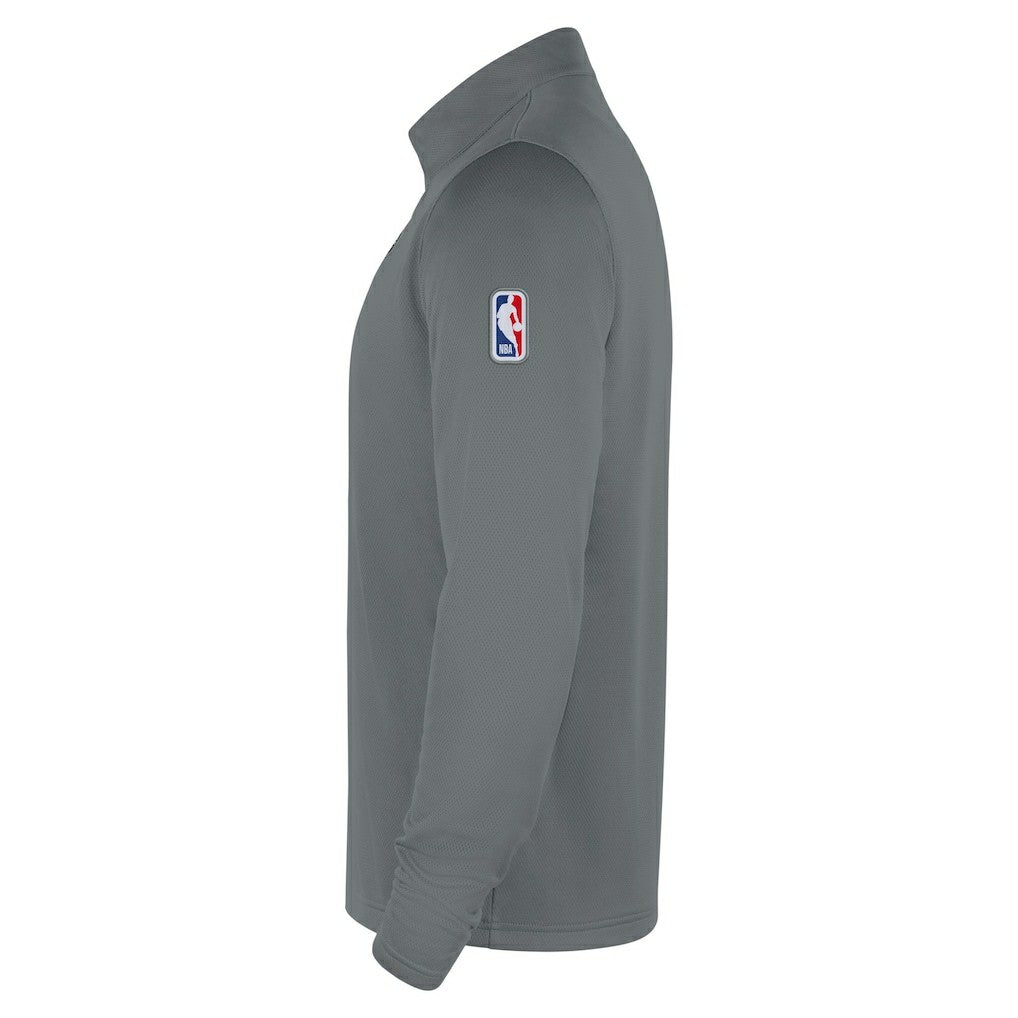 Gray Brooklyn Nets 2025/26 Authentic Coaches Quarter-Zip Dri-Fit Top | NBA