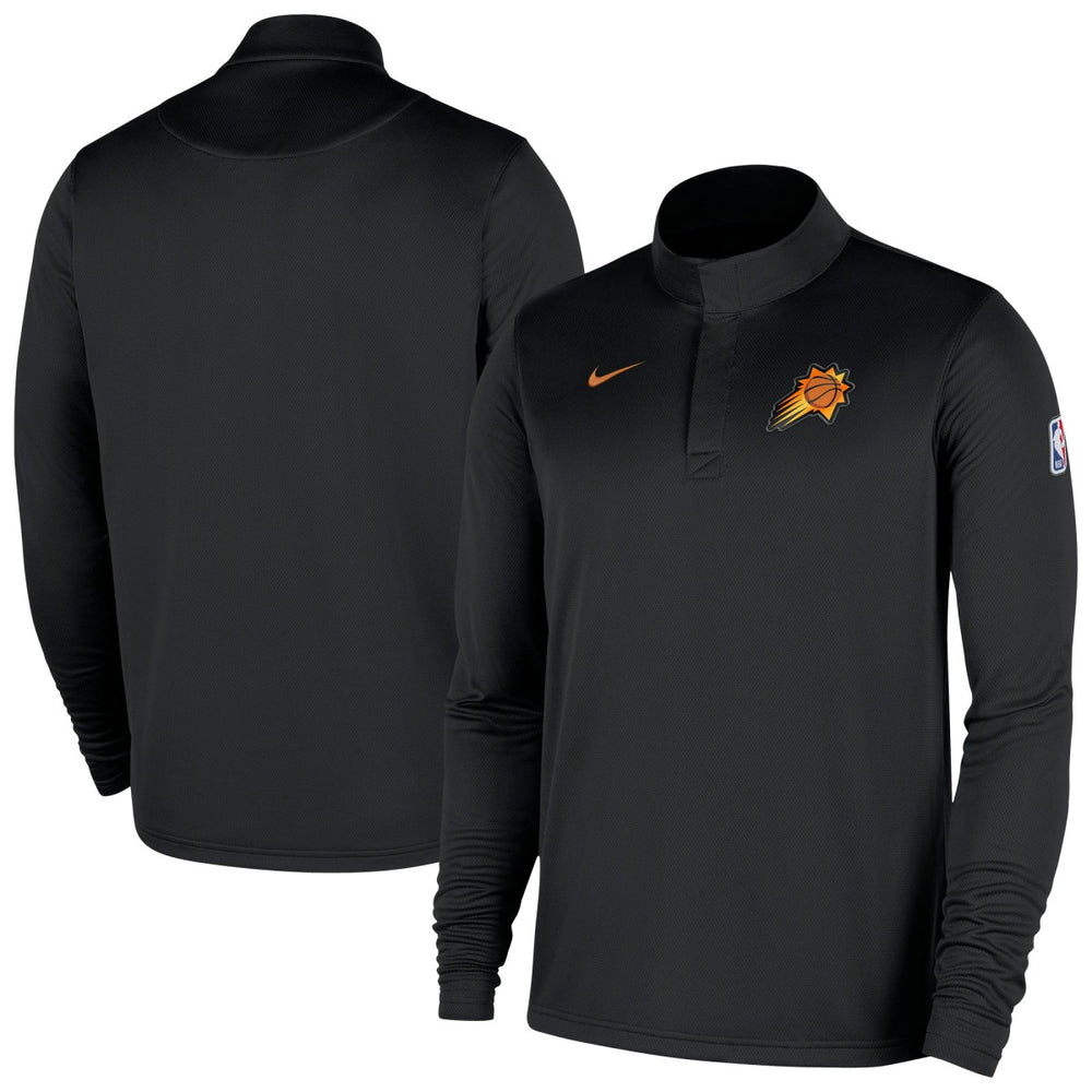 Black Phoenix Suns 2025/26 Authentic Coaches Quarter-Zip Dri-Fit Top | NBA