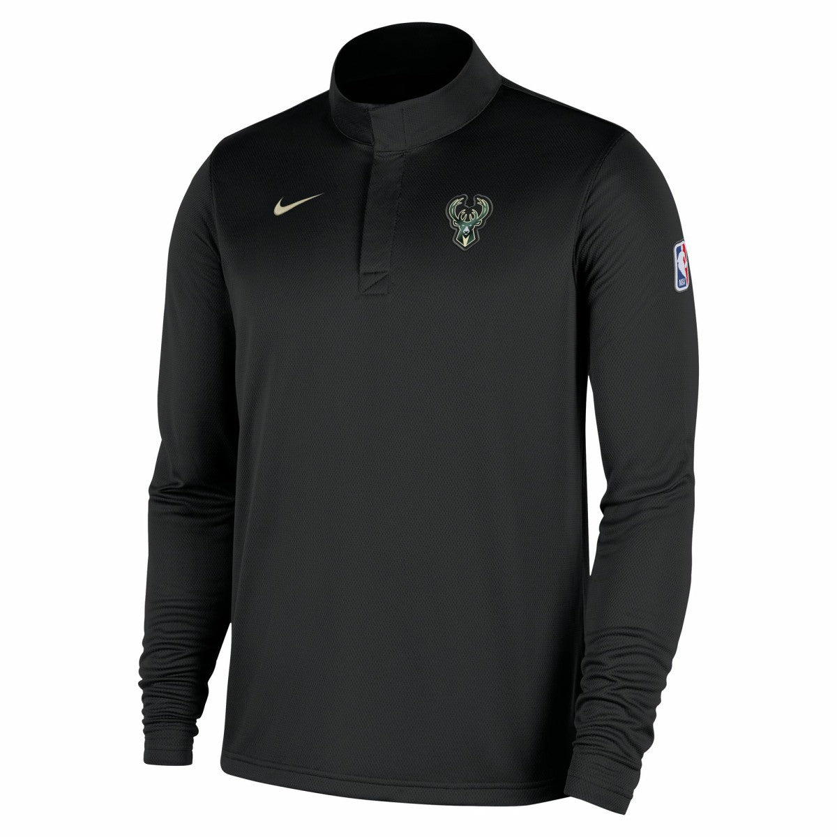 Black Milwaukee Bucks 2025/26 Authentic Coaches Quarter-Zip Dri-Fit Top | NBA