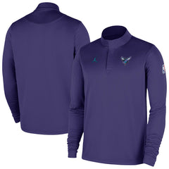 Purple Charlotte Hornets 2025/26 Authentic Coaches Quarter-Zip Dri-Fit Top | NBA