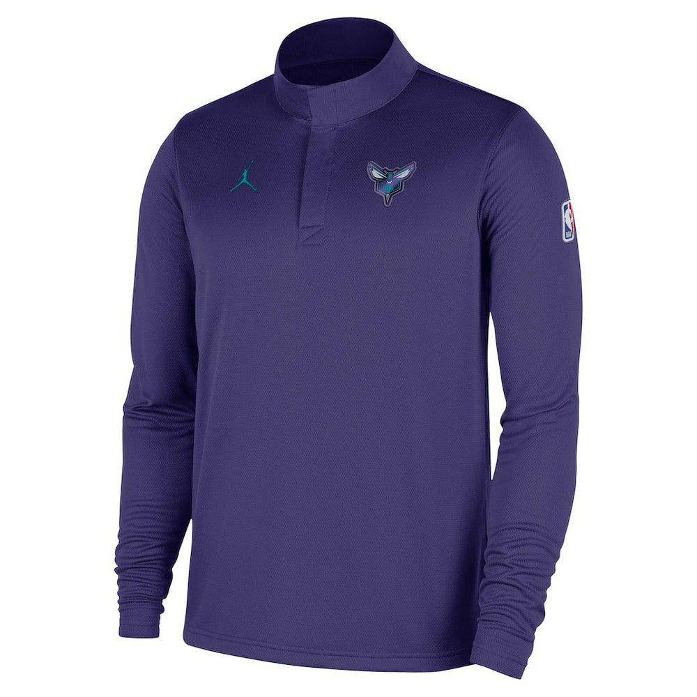 Purple Charlotte Hornets 2025/26 Authentic Coaches Quarter-Zip Dri-Fit Top | NBA