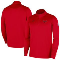 Red Chicago Bulls 2025/26 Authentic Coaches Quarter-Zip Dri-Fit Top | NBA