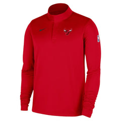 Red Chicago Bulls 2025/26 Authentic Coaches Quarter-Zip Dri-Fit Top | NBA