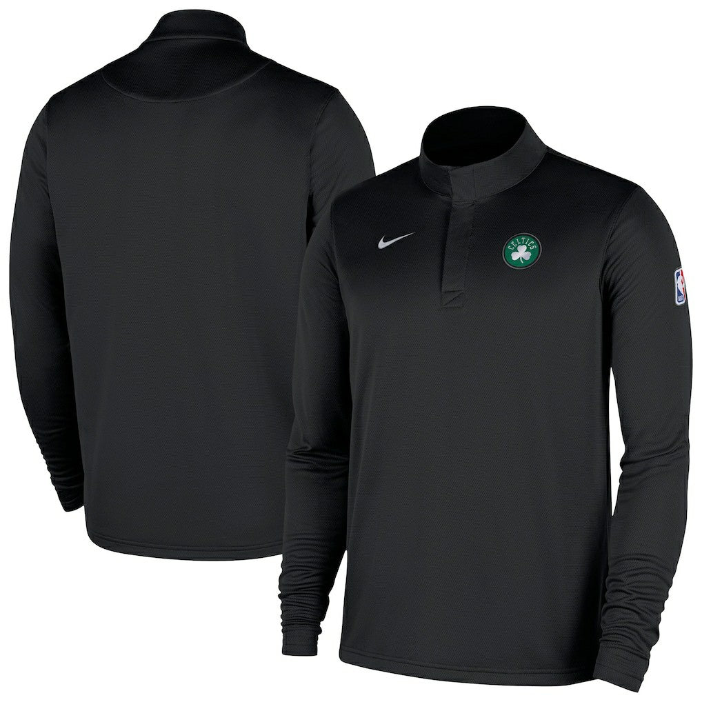 Black Boston Celtics 2025/26 Authentic Coaches Quarter-Zip Dri-Fit Top | NBA