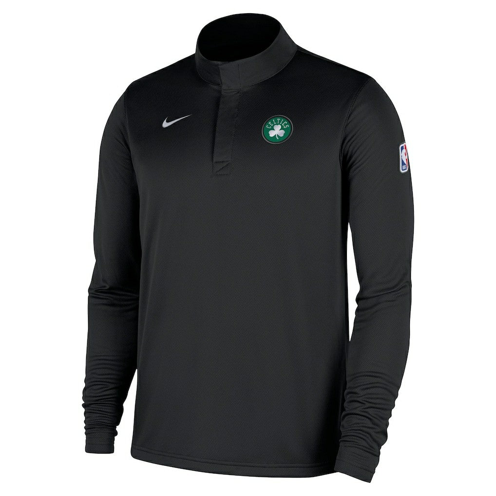 Black Boston Celtics 2025/26 Authentic Coaches Quarter-Zip Dri-Fit Top | NBA