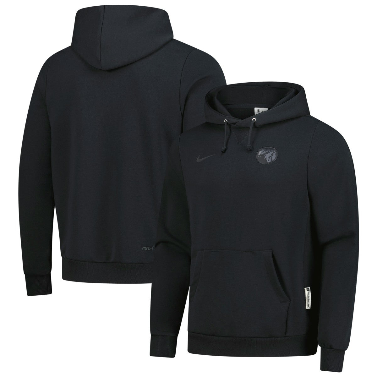 Black Minnesota Timberwolves Men's Authentic Travel Standard Issue Dri-Fit Hoodie | NBA