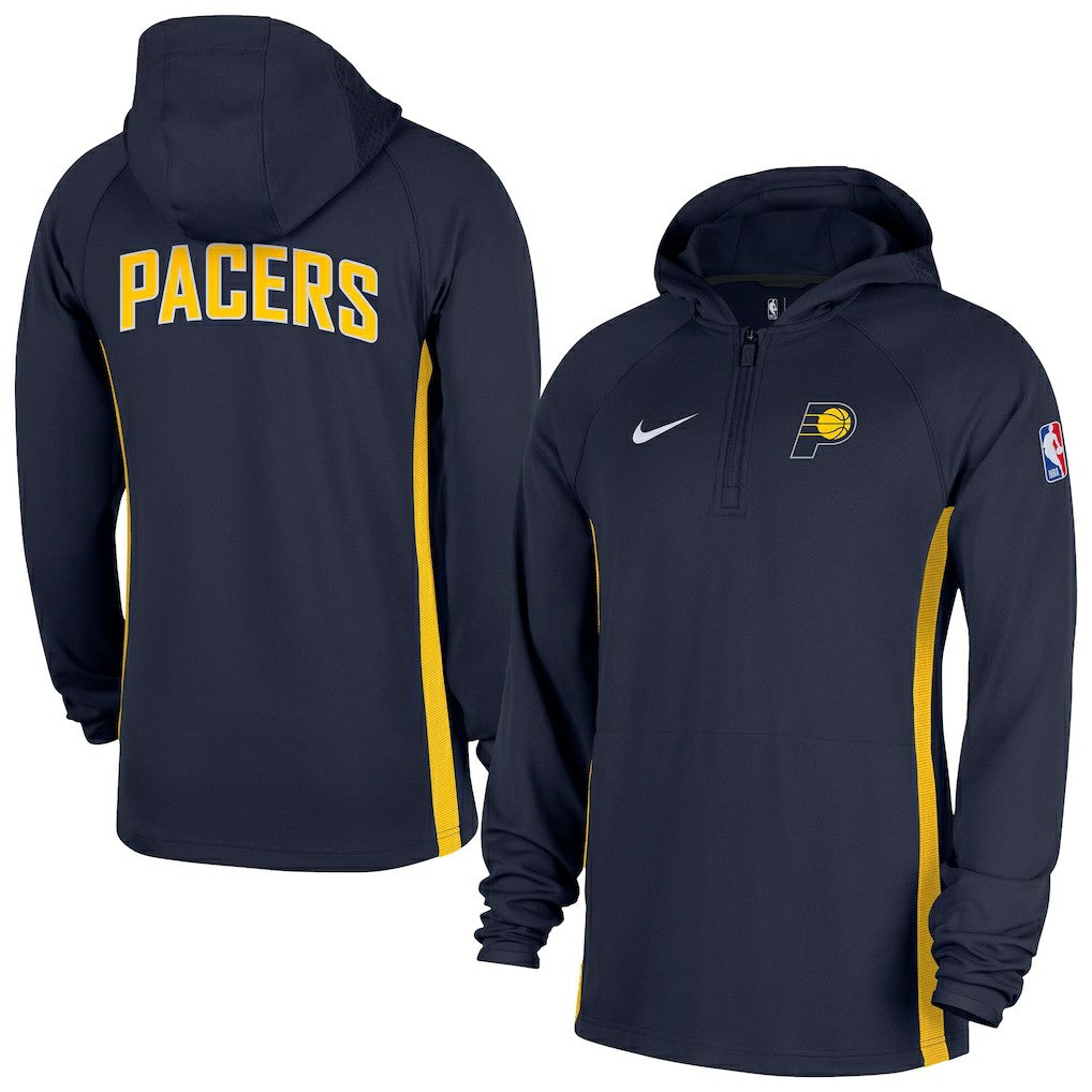Navy Indiana Pacers Authentic On Court Zone Quarter-Zip Dri-FIT Hoodie Jacket | NBA