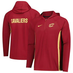 Wine Cleveland Cavaliers Authentic On Court Zone Quarter-Zip Dri-FIT Hoodie Jacket sale | NBA