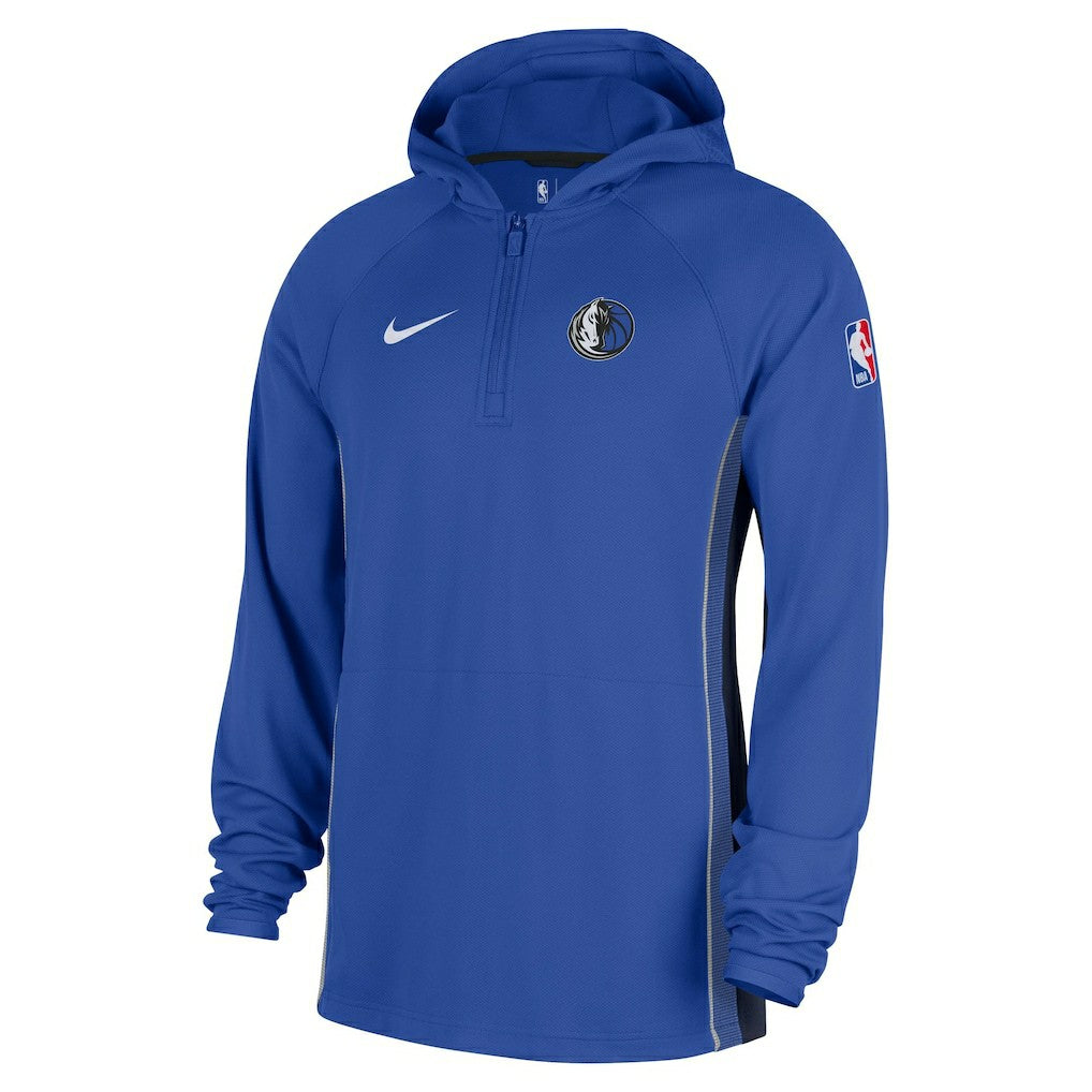 Royal Dallas Mavericks Authentic On Court Zone Quarter-Zip Dri-FIT Hoodie Jacket sale | NBA