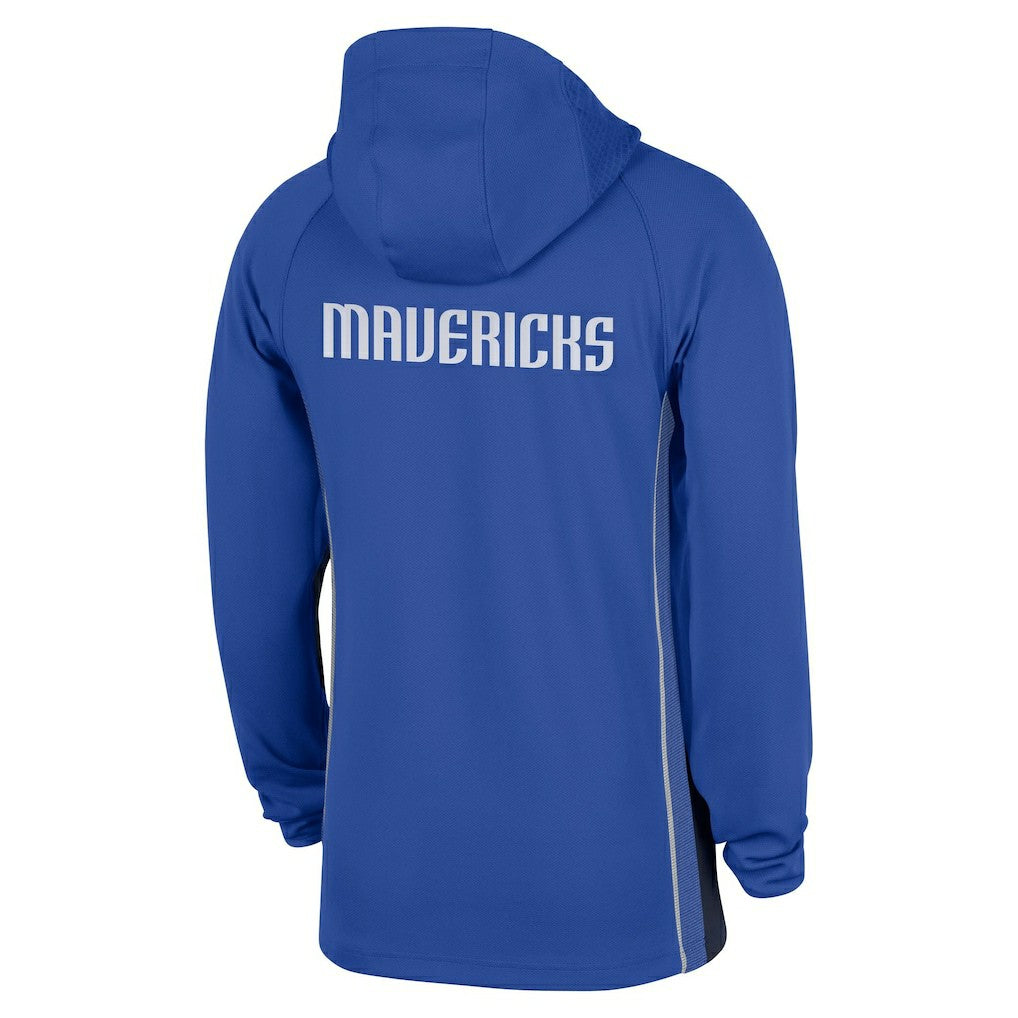 Royal Dallas Mavericks Authentic On Court Zone Quarter-Zip Dri-FIT Hoodie Jacket sale | NBA