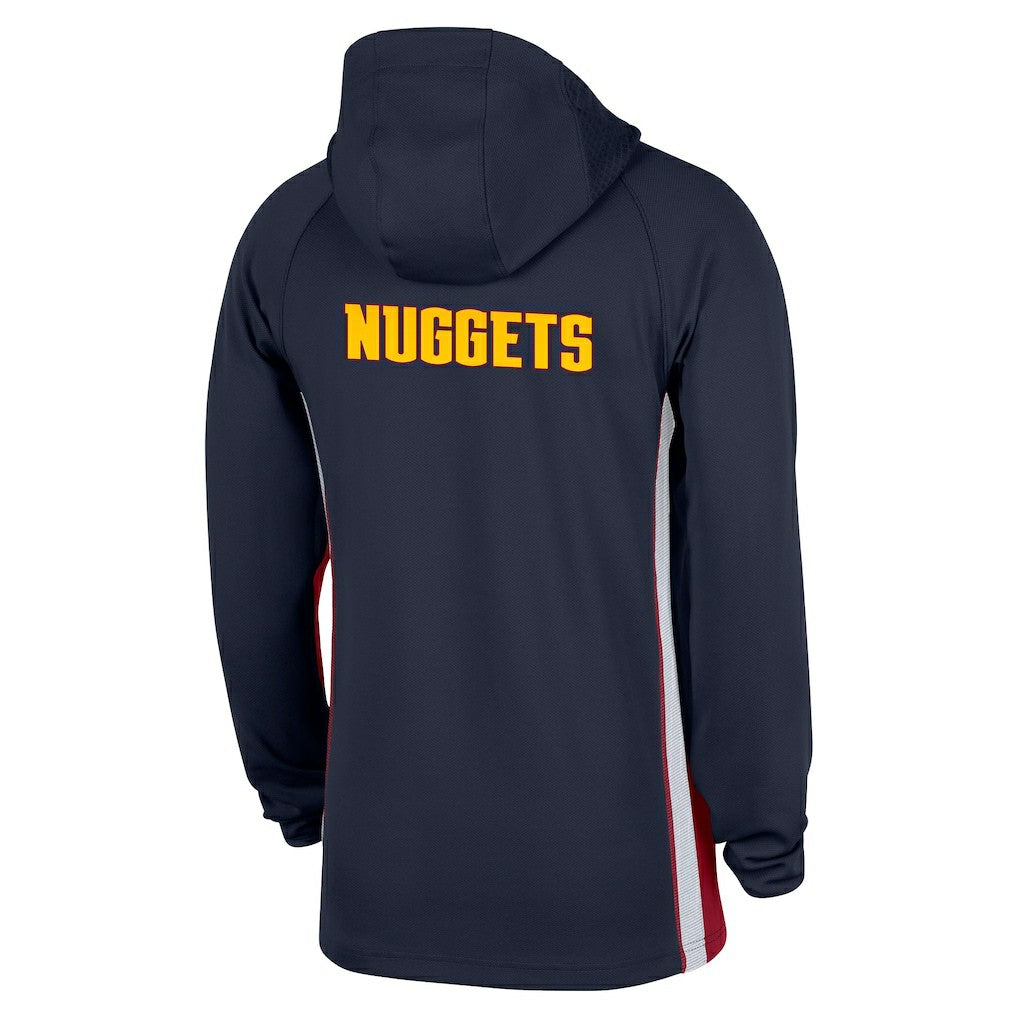 Navy Denver Nuggets Authentic On Court Zone Quarter-Zip Dri-FIT Hoodie Jacket | NBA