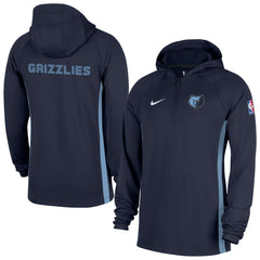 Navy Memphis Grizzlies Authentic On Court Zone Quarter-Zip Dri-FIT Hoodie Jacket | NBA
