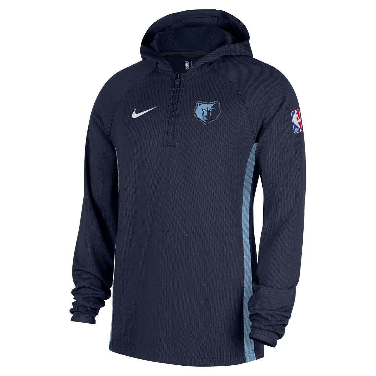 Navy Memphis Grizzlies Authentic On Court Zone Quarter-Zip Dri-FIT Hoodie Jacket | NBA