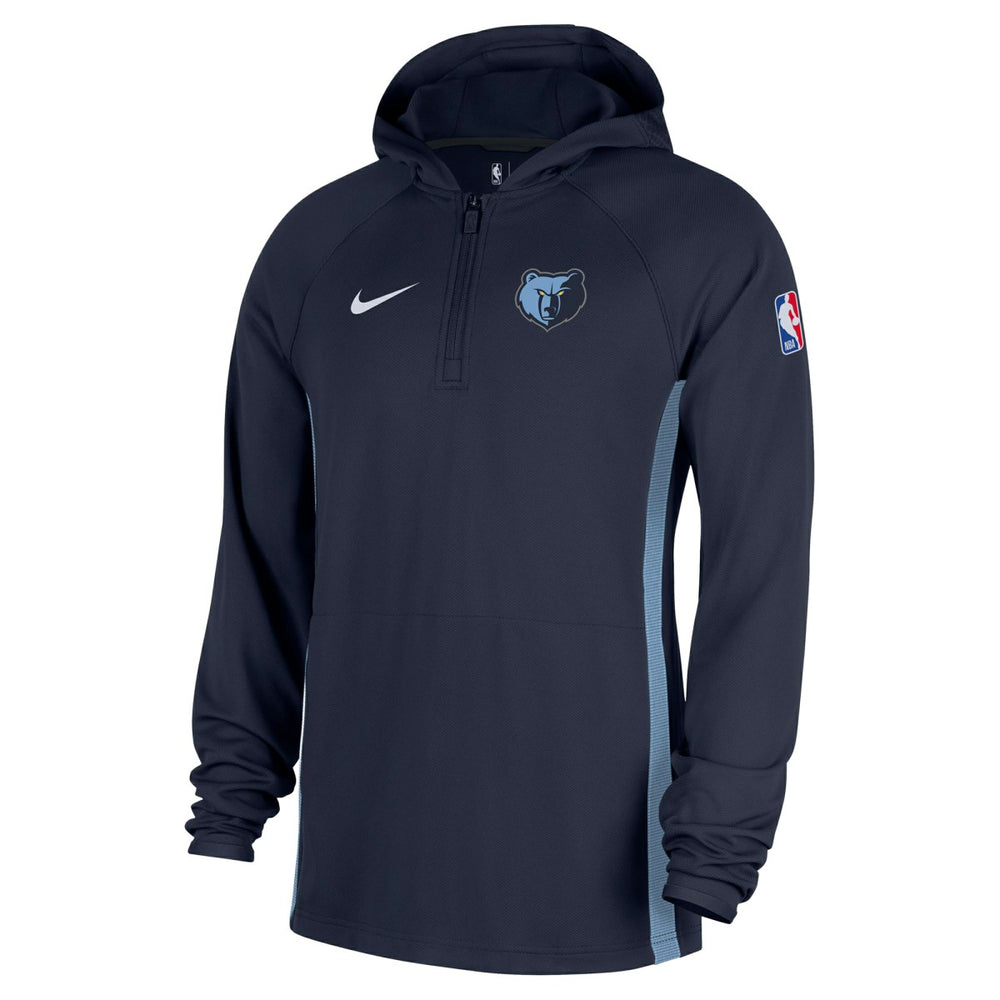 Navy Memphis Grizzlies Authentic On Court Zone Quarter-Zip Dri-FIT Hoodie Jacket | NBA