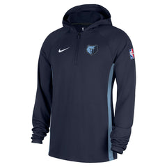 Navy Memphis Grizzlies Authentic On Court Zone Quarter-Zip Dri-FIT Hoodie Jacket | NBA