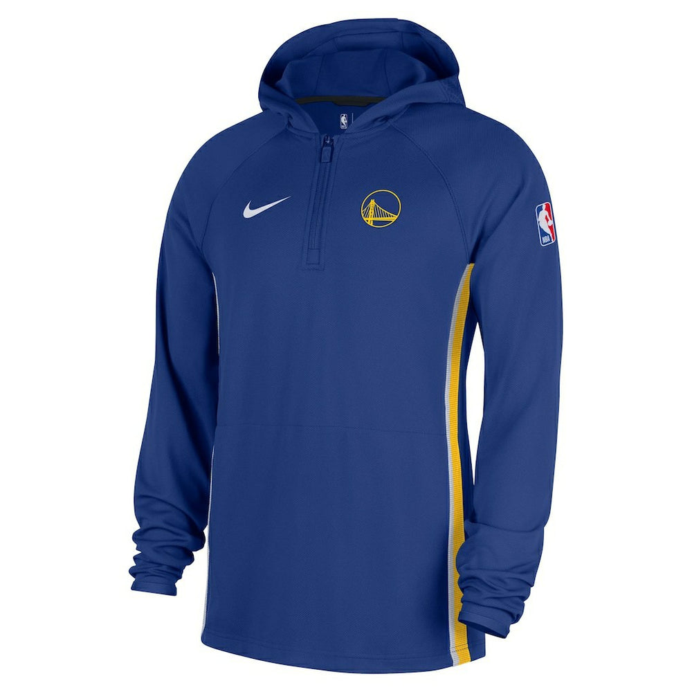 Blue Golden State Warriors Authentic On Court Zone Quarter-Zip Dri-FIT Hoodie Jacket sale | NBA
