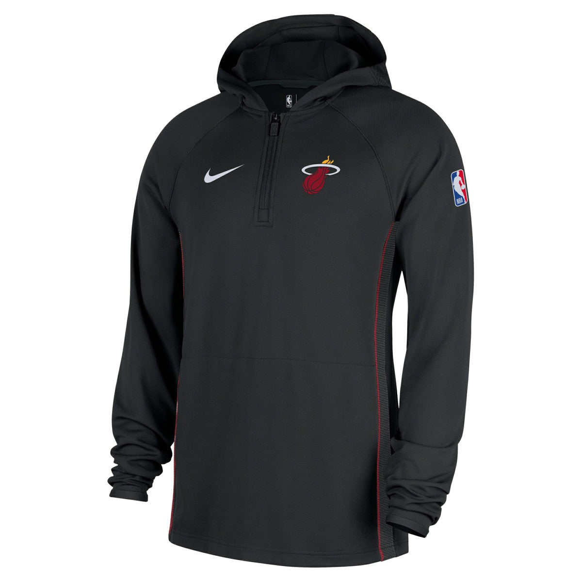 Black Miami Heat Authentic On Court Zone Quarter-Zip Dri-FIT Hoodie Jacket | NBA