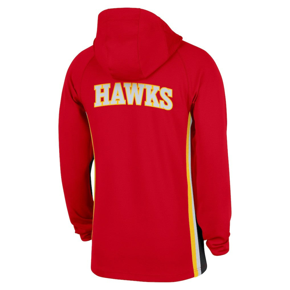 Red Atlanta Hawks Authentic On Court Zone Quarter-Zip Dri-FIT Hoodie Jacket | NBA