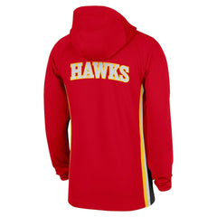 Red Atlanta Hawks Authentic On Court Zone Quarter-Zip Dri-FIT Hoodie Jacket | NBA