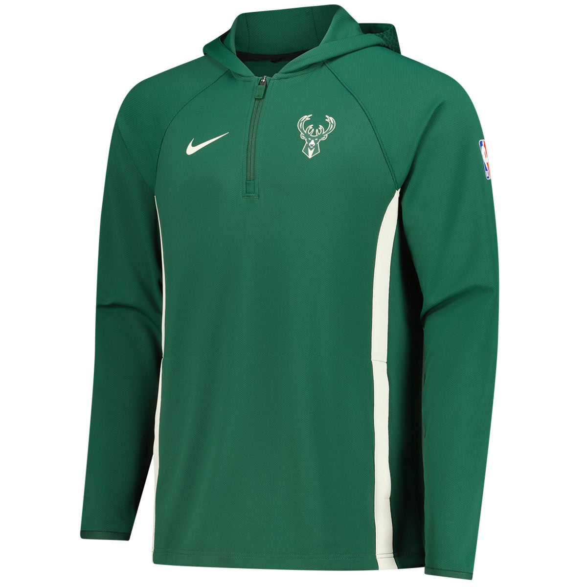 Hunter Green Milwaukee Bucks Authentic On Court Zone Quarter-Zip Dri-FIT Hoodie Jacket | NBA