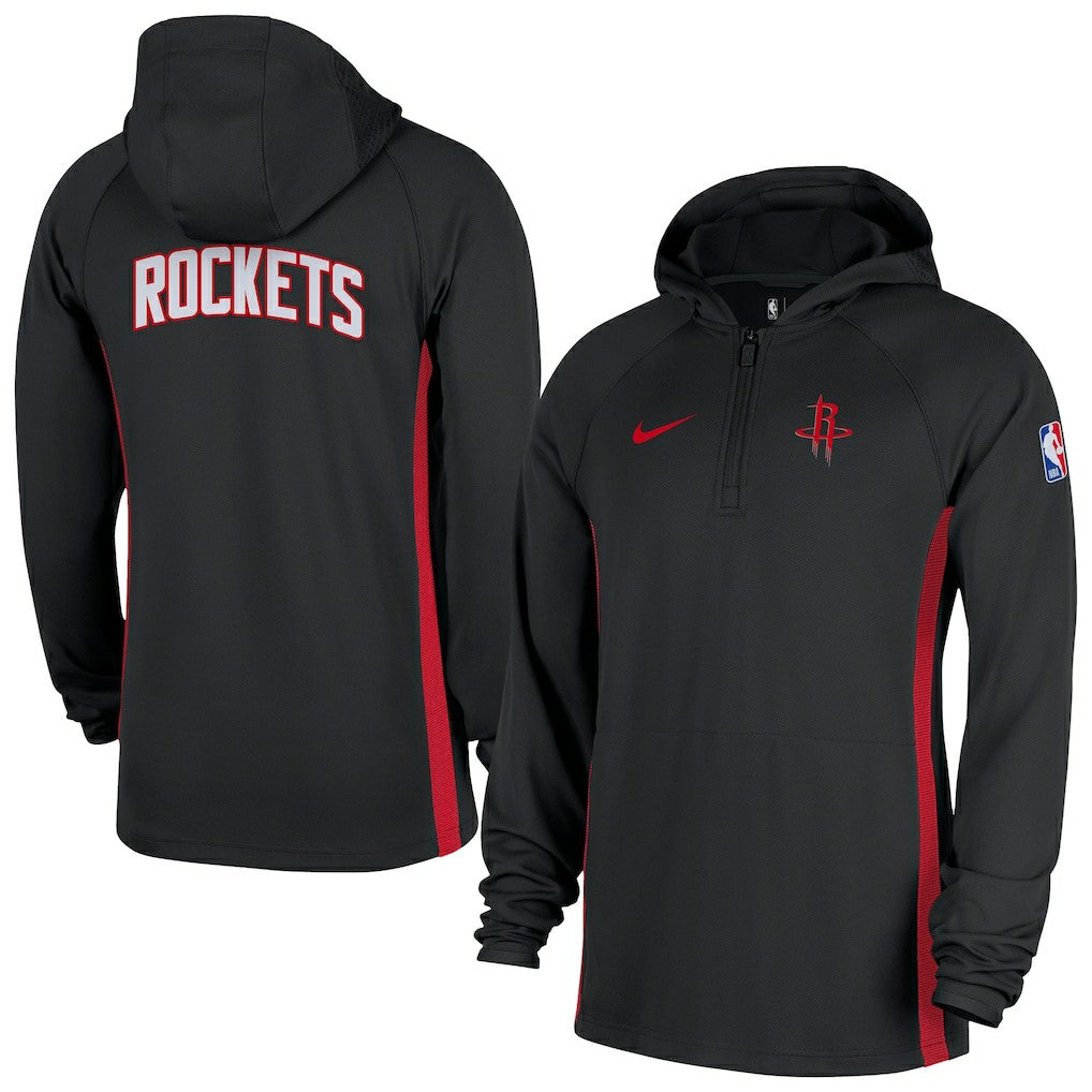 Black Houston Rockets Authentic On Court Zone Quarter-Zip Dri-FIT Hoodie Jacket sale | NBA