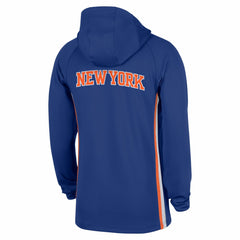 Blue New York Knicks Authentic On Court Zone Quarter-Zip Dri-FIT Hoodie Jacket | NBA