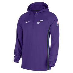 Purple Utah Jazz Authentic On Court Zone Quarter-Zip Dri-FIT Hoodie Jacket | NBA