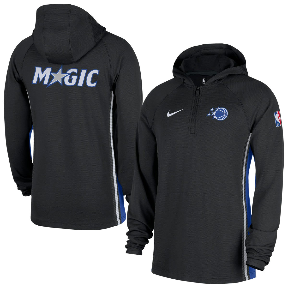 Black Orlando Magic Authentic On Court Zone Quarter-Zip Dri-FIT Hoodie Jacket | NBA