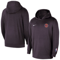 Black New York Knicks Authentic Practice Yoga Restore Dri-Fit Pullover Hoodie | NBA