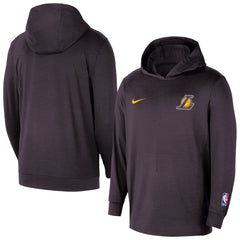 Black Los Angeles Lakers Authentic Practice Yoga Restore Dri-Fit Pullover Hoodie | NBA