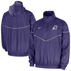 Purple Phoenix Suns Courtside Windrunner Woven Half-Zip Hooded Jacket | NBA