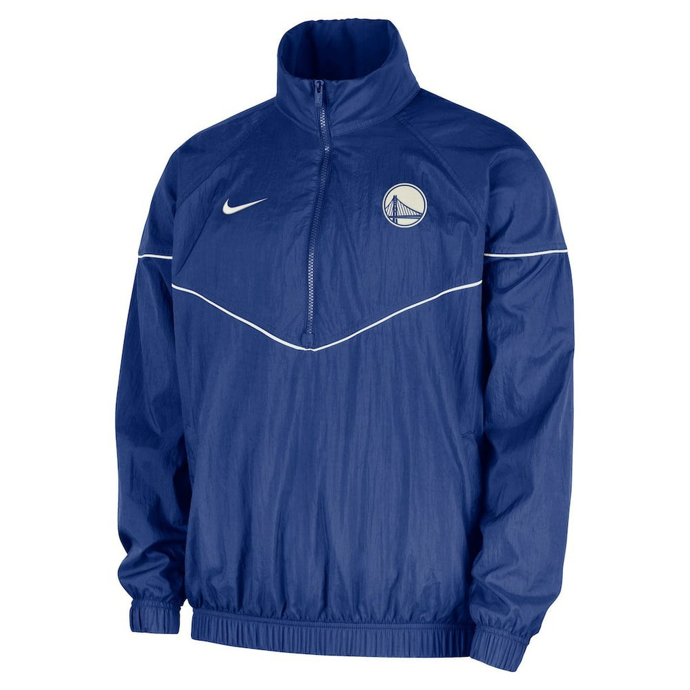 Royal Golden State Warriors Courtside Windrunner Woven Half-Zip Hooded Jacket sale | NBA