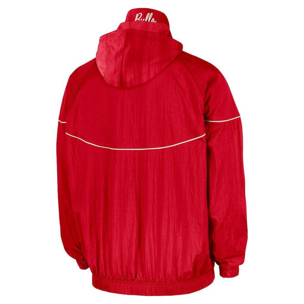 Red Chicago Bulls Courtside Windrunner Woven Half-Zip Hooded Jacket | NBA