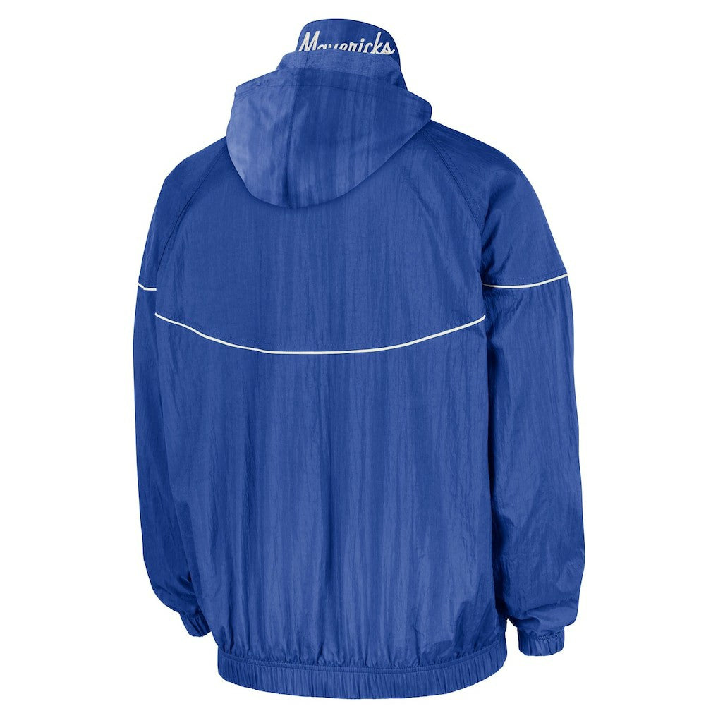 Blue Dallas Mavericks Courtside Windrunner Woven Half-Zip Hooded Jacket sale | NBA