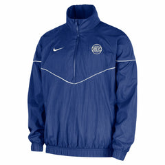 Blue New York Knicks Courtside Windrunner Woven Half-Zip Hooded Jacket | NBA