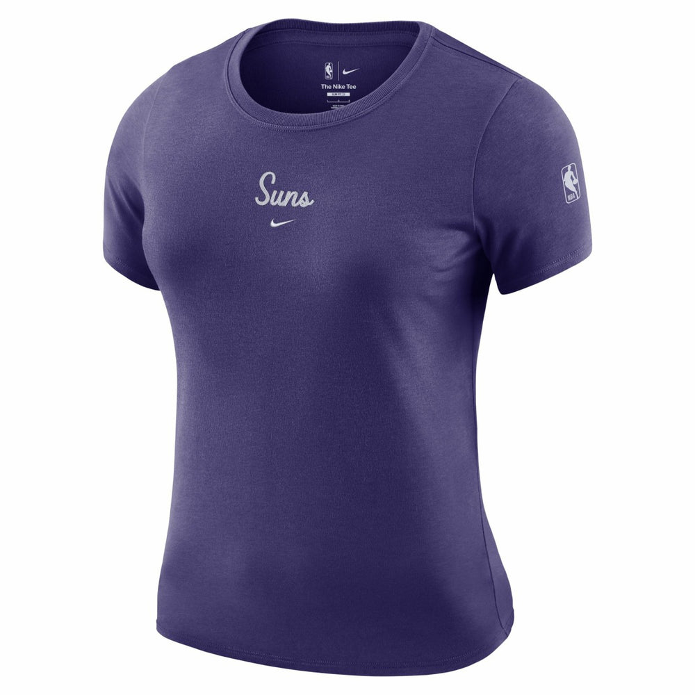 Purple Phoenix Suns Women's Courtside Modest Cropped Tri-Blend T-Shirt | NBA