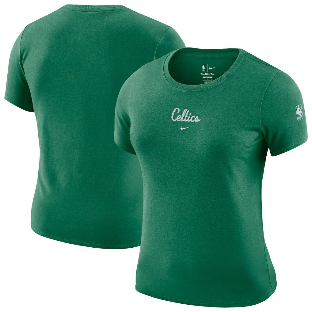 Kelly Green Boston Celtics Women's Courtside Modest Cropped Tri-Blend T-Shirt | NBA