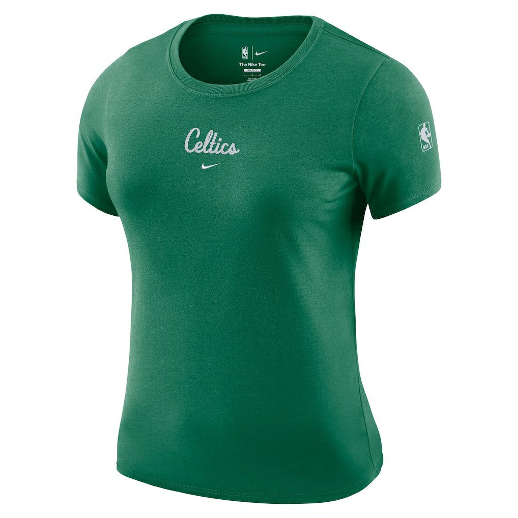 Kelly Green Boston Celtics Women's Courtside Modest Cropped Tri-Blend T-Shirt | NBA