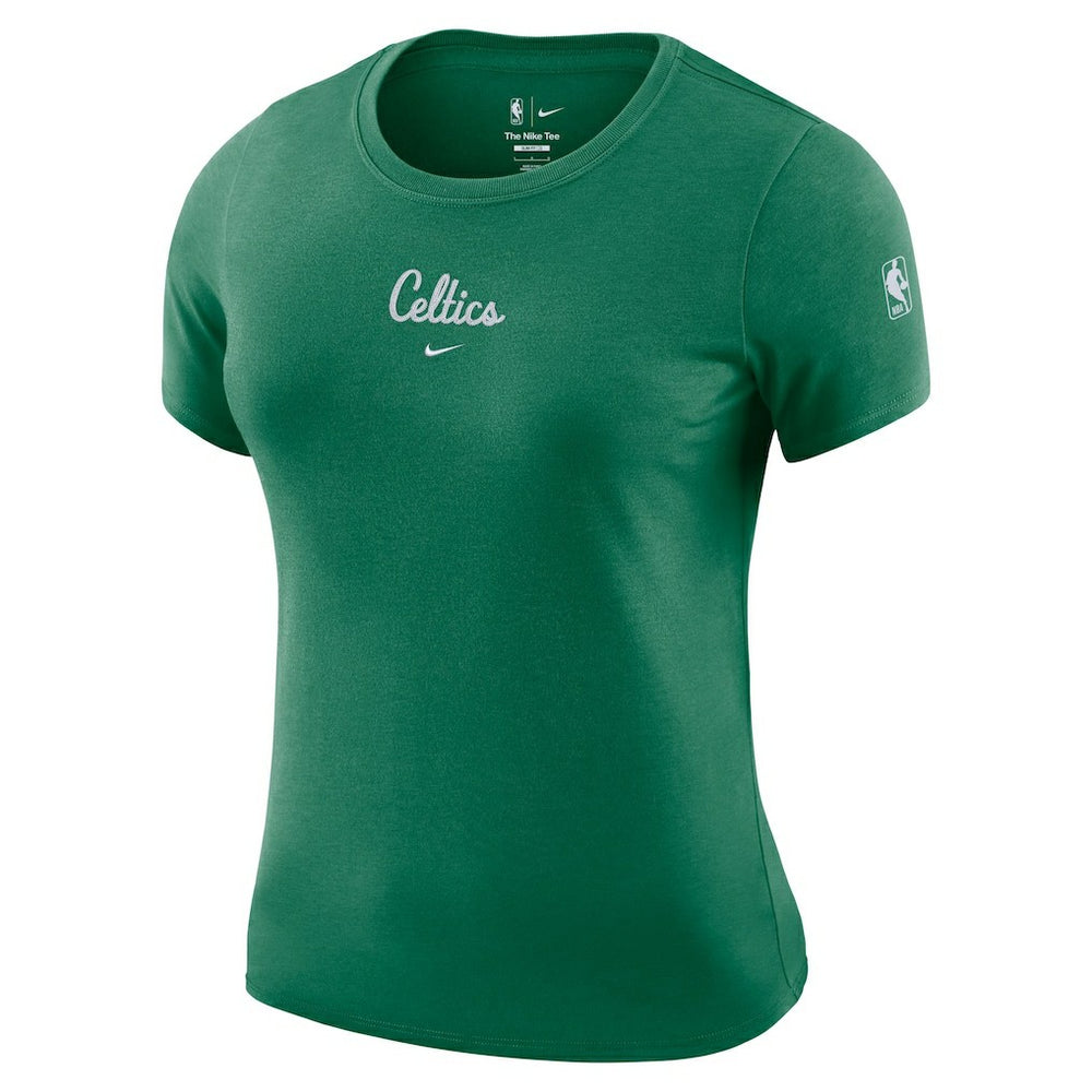 Kelly Green Boston Celtics Women's Courtside Modest Cropped Tri-Blend T-Shirt | NBA