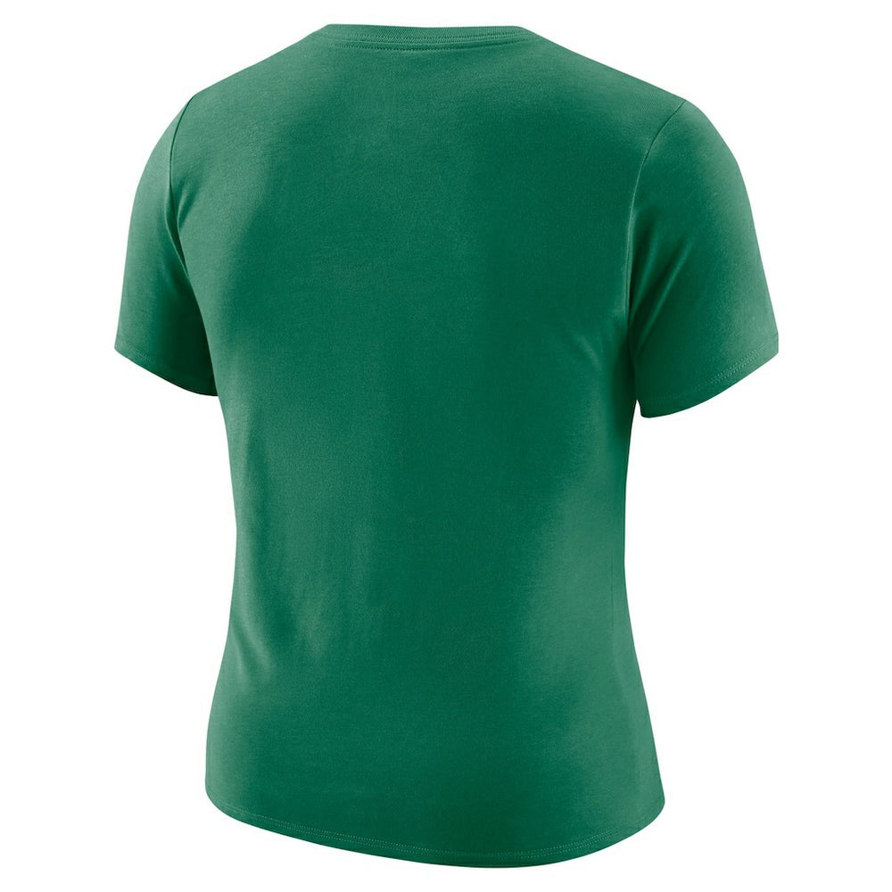 Kelly Green Boston Celtics Women's Courtside Modest Cropped Tri-Blend T-Shirt | NBA