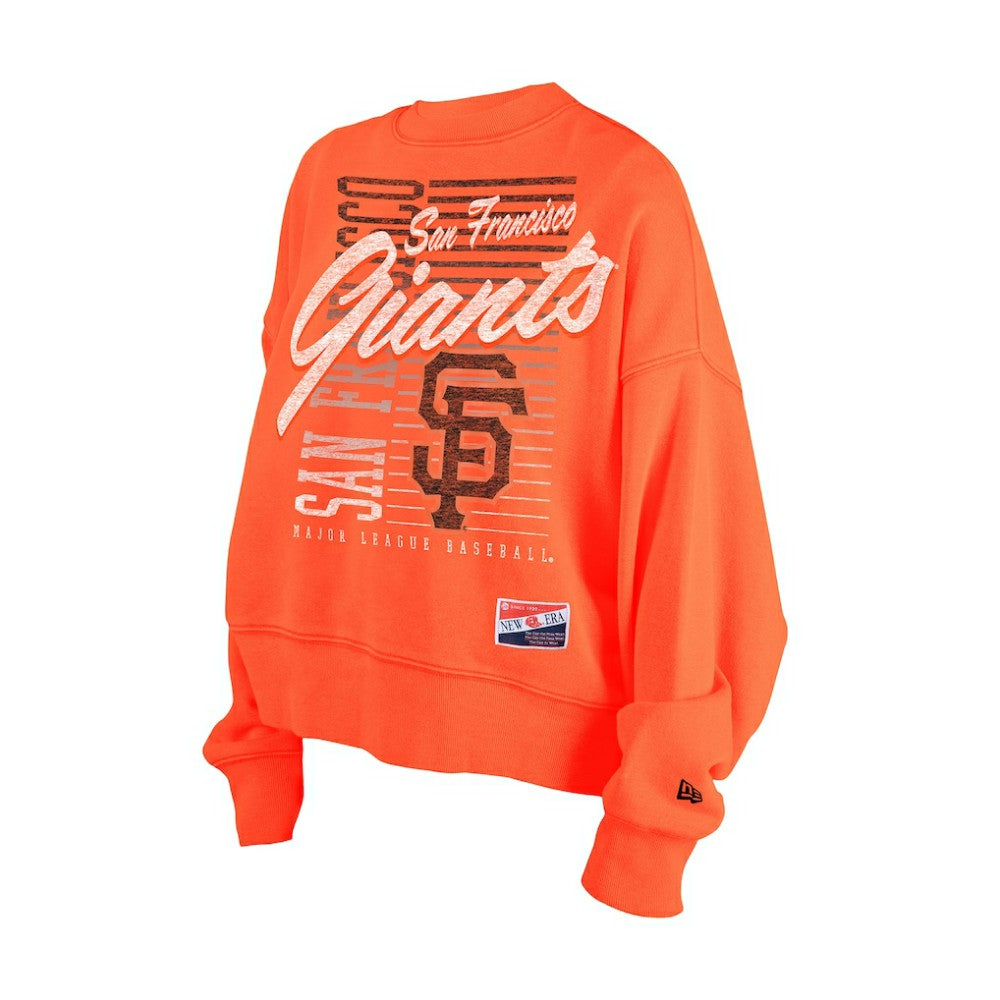 San Francisco Giants New Era Women's Boxy Mineral Wash Dolmen Sleeve Cropped Sweatshirt - MLB Sweatshirts
