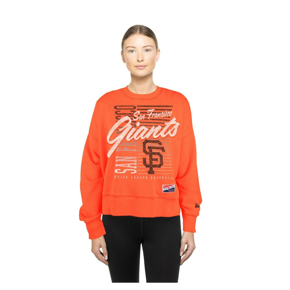 San Francisco Giants New Era Women's Boxy Mineral Wash Dolmen Sleeve Cropped Sweatshirt - MLB Sweatshirts