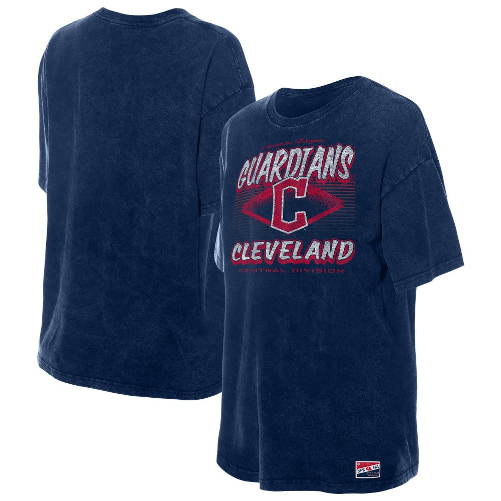 Cleveland Guardians New Era Women's Mineral Wash Oversized T-Shirt - MLB T-shirts