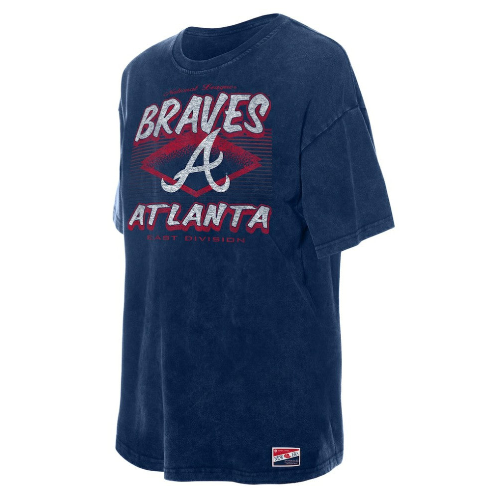 Atlanta Braves New Era Women's Mineral Wash Oversized T-Shirt - MLB T-shirts