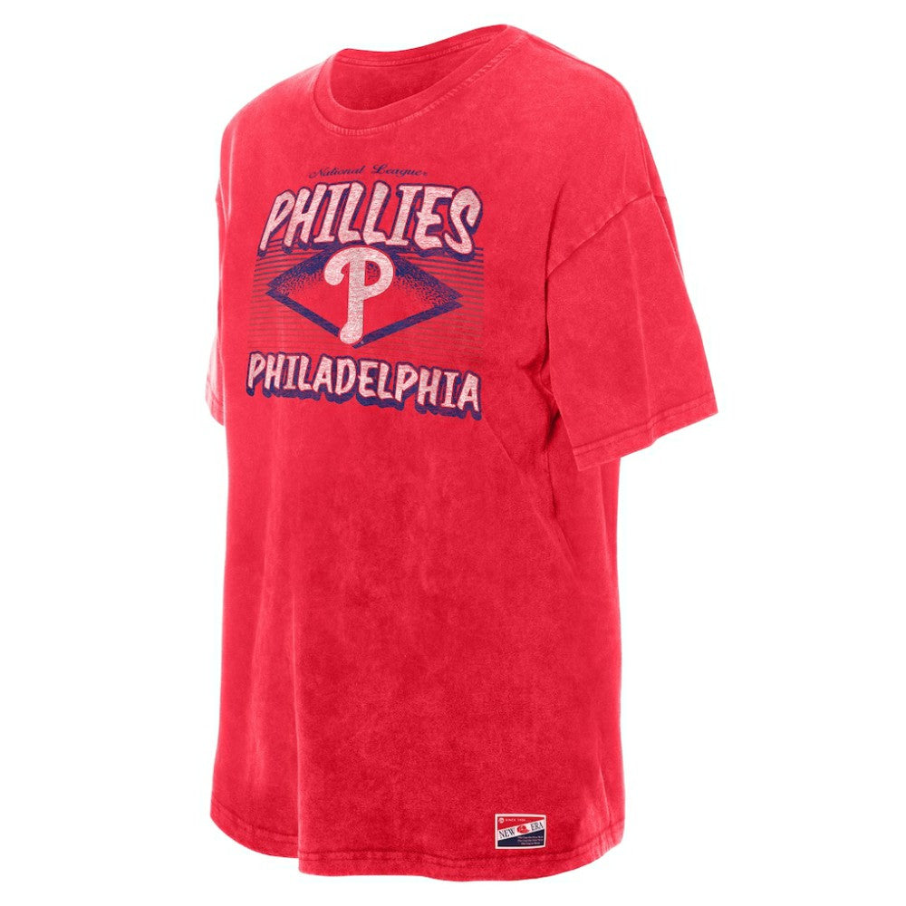 Philadelphia Phillies New Era Women's Mineral Wash Oversized T-Shirt - MLB T-shirts