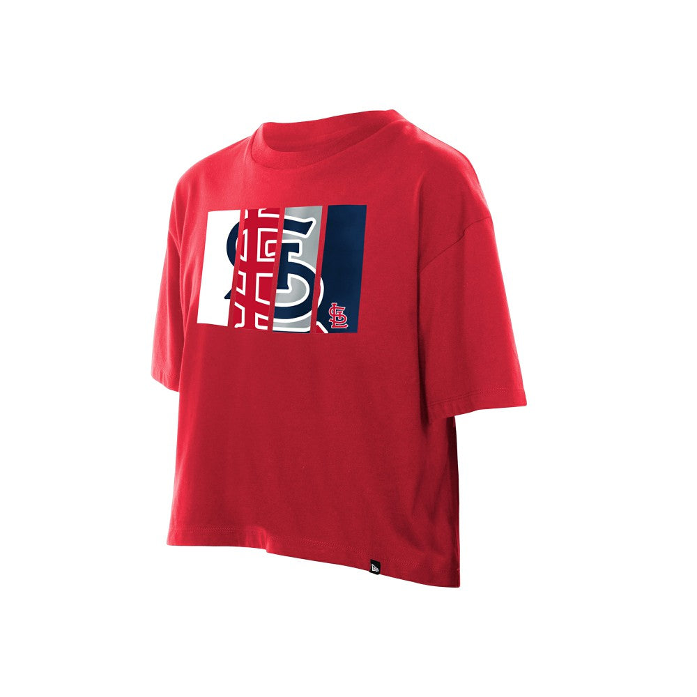 St. Louis Cardinals New Era Women's Boxy Foil Logo T-Shirt - MLB T-shirts